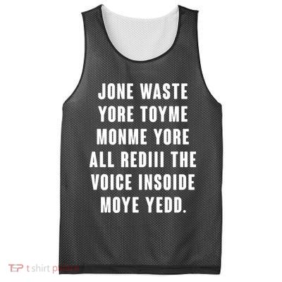 Jone Waste Yore Toye Monme Meme Mesh Reversible Basketball Jersey Tank