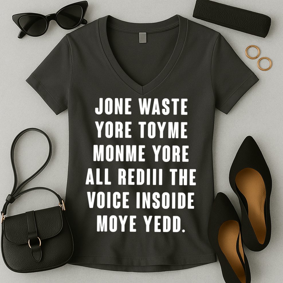 Jone Waste Yore Toye Monme Meme Women's V-Neck T-Shirt