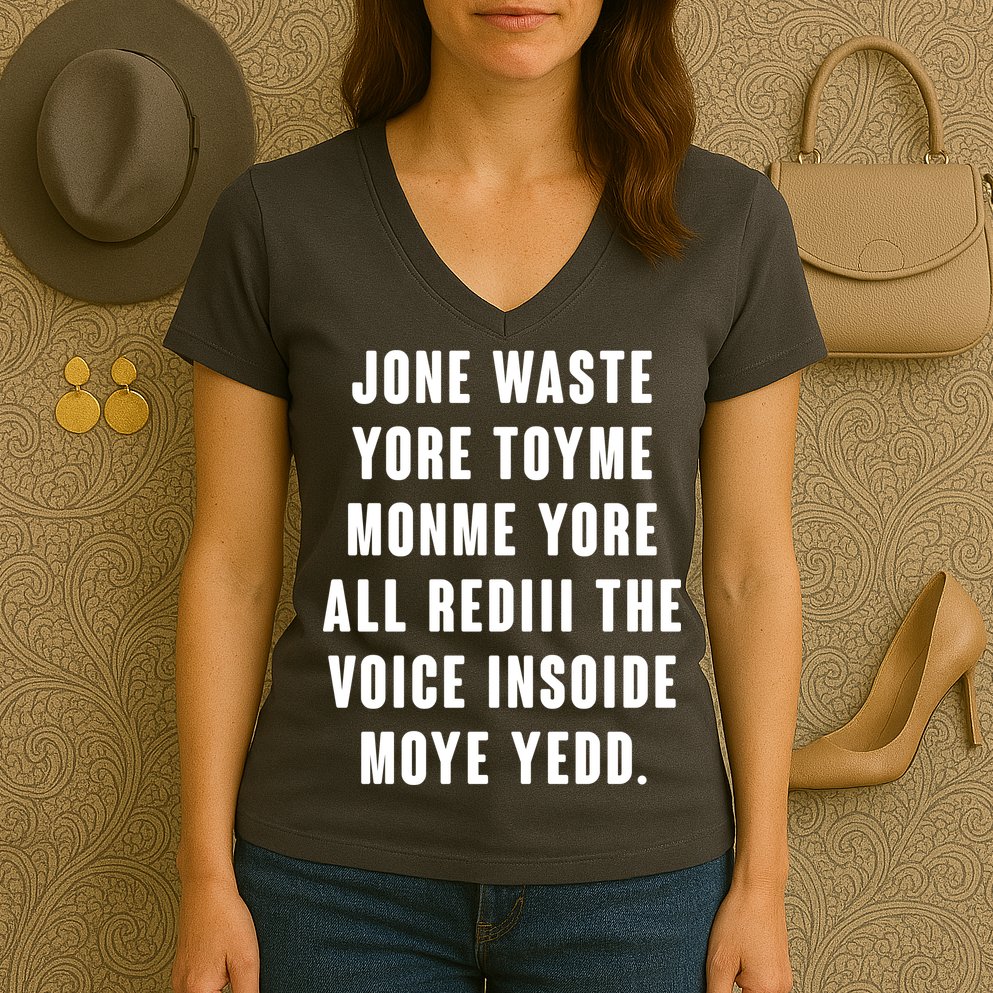 Jone Waste Yore Toye Monme Meme Women's V-Neck T-Shirt