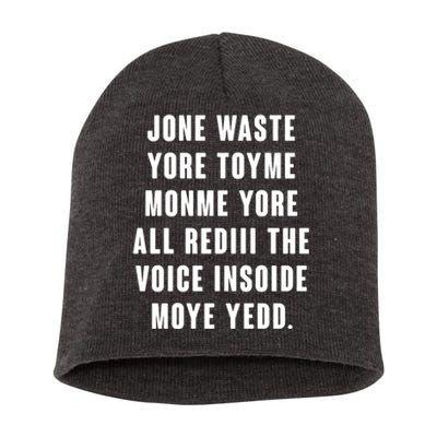 Jone Waste Yore Toye Monme Meme Short Acrylic Beanie