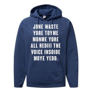 Jone Waste Yore Toye Monme Meme Performance Fleece Hoodie