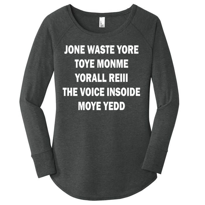 Jone Waste Yore Toye Monme Yorall RedIII Women's Perfect Tri Tunic Long Sleeve Shirt