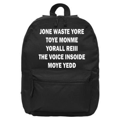 Jone Waste Yore Toye Monme Yorall RedIII 16 in Basic Backpack