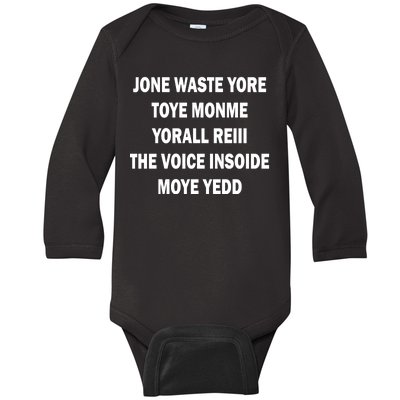 Jone Waste Yore Toye Monme Yorall RedIII Baby Long Sleeve Bodysuit