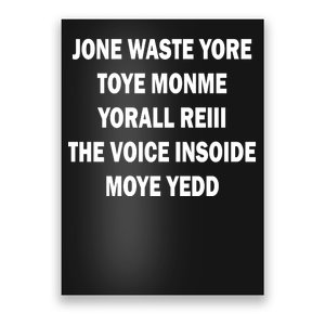 Jone Waste Yore Toye Monme Yorall RedIII Poster