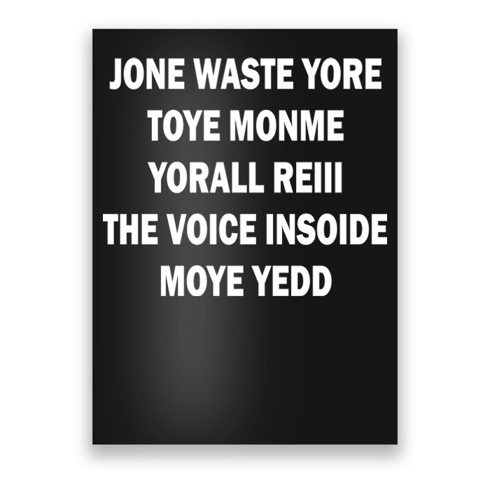 Jone Waste Yore Toye Monme Yorall RedIII Poster