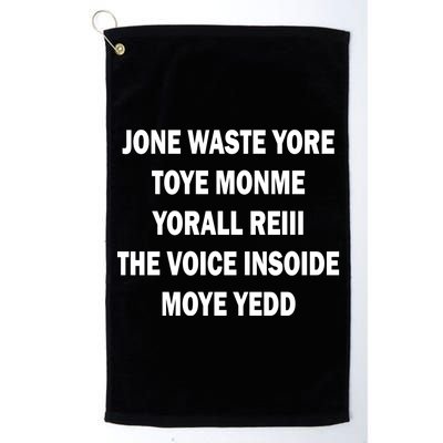 Jone Waste Yore Toye Monme Yorall RedIII Platinum Collection Golf Towel