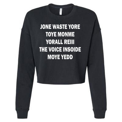 Jone Waste Yore Toye Monme Yorall RedIII Cropped Pullover Crew