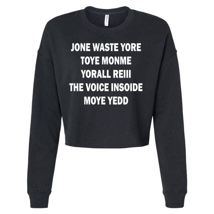 Jone Waste Yore Toye Monme Yorall RedIII Cropped Pullover Crew