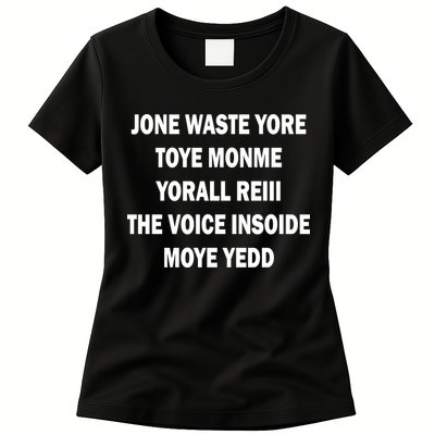 Jone Waste Yore Toye Monme Yorall RedIII Womens T-Shirt