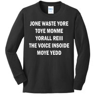 Jone Waste Yore Toye Monme Yorall RedIII Kids Long Sleeve Shirt