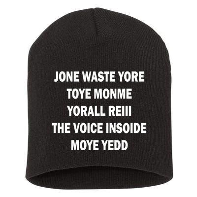 Jone Waste Yore Toye Monme Yorall RedIII Short Acrylic Beanie