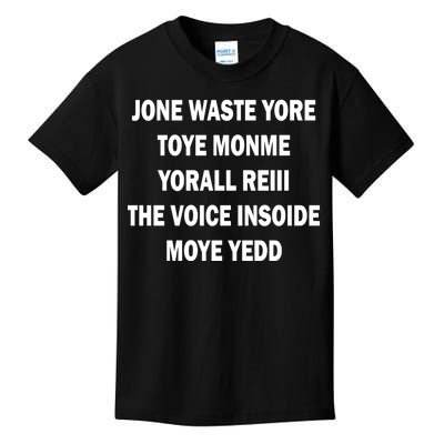 Jone Waste Yore Toye Monme Yorall RedIII Kids T-Shirt