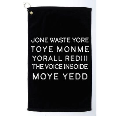 Jone Waste Yore Toye Monme Yorall RedIII Funny Platinum Collection Golf Towel