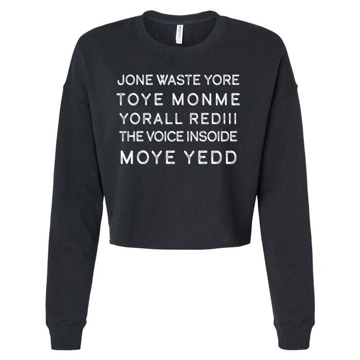 Jone Waste Yore Toye Monme Yorall RedIII Funny Cropped Pullover Crew