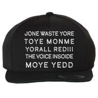 Jone Waste Yore Toye Monme Yorall RedIII Funny Wool Snapback Cap