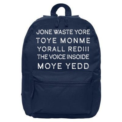 Jone Waste Yore Toye Monme Yorall RedIII Funny 16 in Basic Backpack