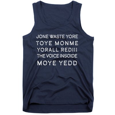 Jone Waste Yore Toye Monme Yorall RedIII Funny Tank Top