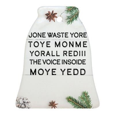 Jone Waste Yore Toye Monme Yorall RedIII Funny Ceramic Bell Ornament