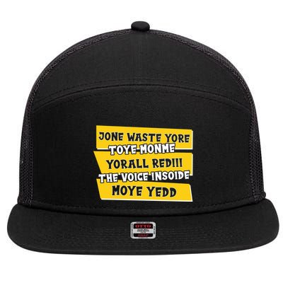 Jone Waste Yore Toye Monme Yorall Rediii The Voice InSoide Moye Yedd 7 Panel Mesh Trucker Snapback Hat