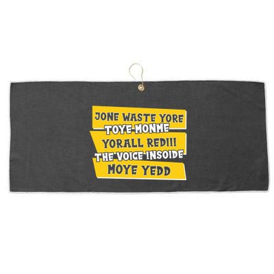 Jone Waste Yore Toye Monme Yorall Rediii The Voice InSoide Moye Yedd Large Microfiber Waffle Golf Towel