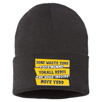 Jone Waste Yore Toye Monme Yorall Rediii The Voice InSoide Moye Yedd Sustainable Knit Beanie