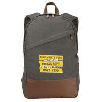Jone Waste Yore Toye Monme Yorall Rediii The Voice InSoide Moye Yedd Cotton Canvas Backpack