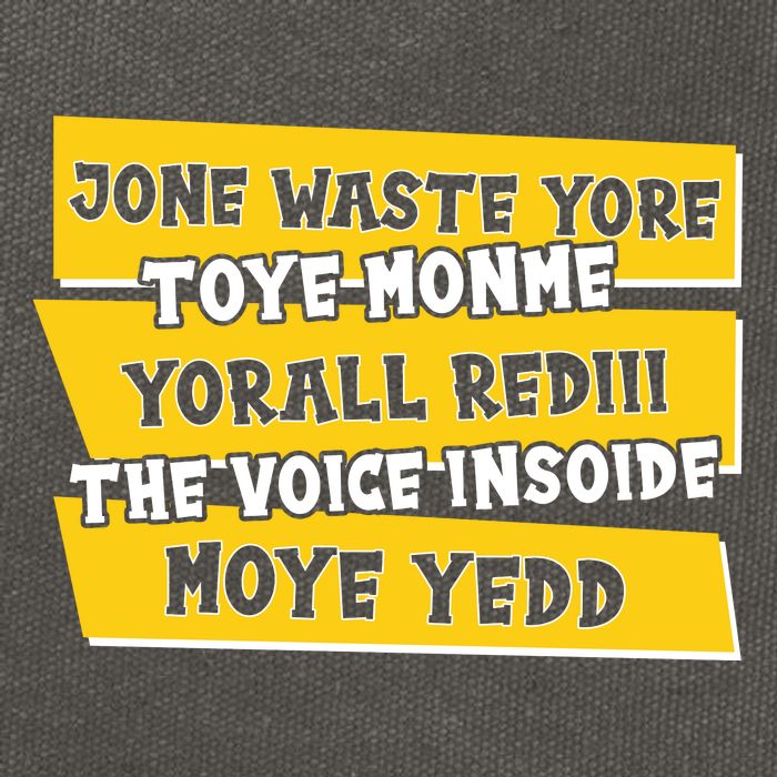 Jone Waste Yore Toye Monme Yorall Rediii The Voice InSoide Moye Yedd Cotton Canvas Backpack