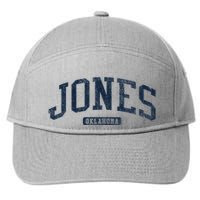 Jones Oklahoma Ok College Style Blue 7-Panel Snapback Hat