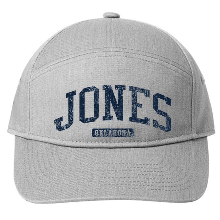 Jones Oklahoma Ok College Style Blue 7-Panel Snapback Hat