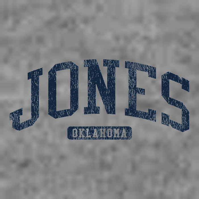 Jones Oklahoma Ok College Style Blue 7-Panel Snapback Hat