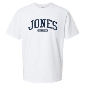 Jones Oklahoma Ok College Style Blue Sueded Cloud Jersey T-Shirt