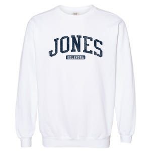 Jones Oklahoma Ok College Style Blue Garment-Dyed Sweatshirt