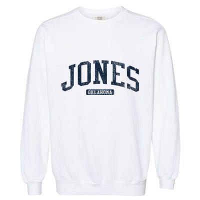 Jones Oklahoma Ok College Style Blue Garment-Dyed Sweatshirt