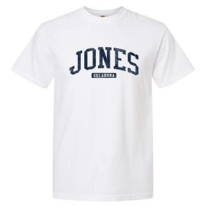 Jones Oklahoma Ok College Style Blue Garment-Dyed Heavyweight T-Shirt