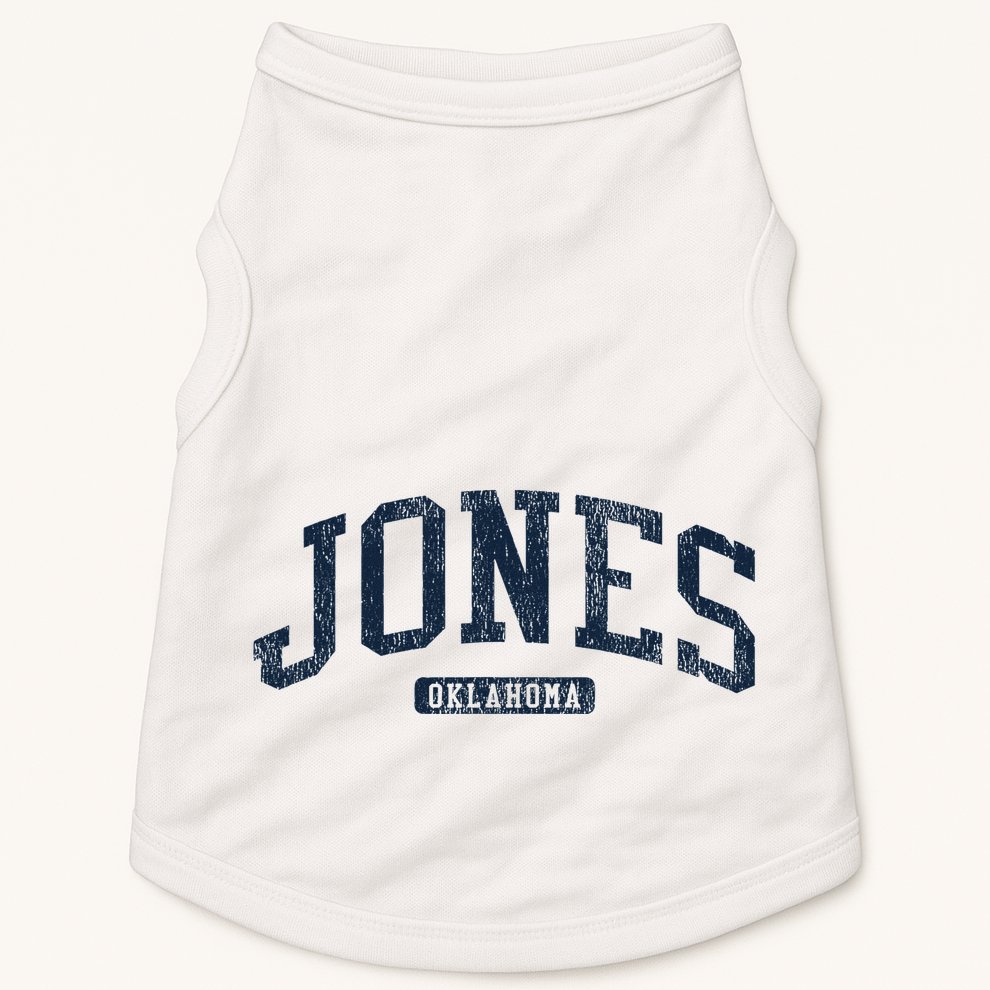 Jones Oklahoma Ok College Style Blue Doggie Tank