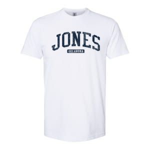 Jones Oklahoma Ok College Style Blue Softstyle CVC T-Shirt