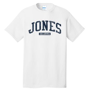 Jones Oklahoma Ok College Style Blue Tall T-Shirt