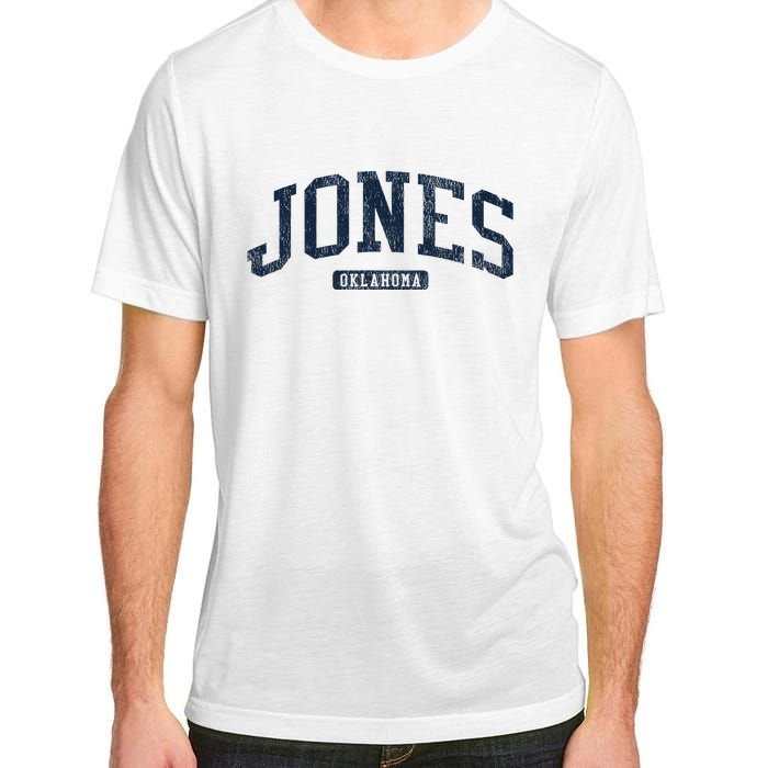 Jones Oklahoma Ok College Style Blue Adult ChromaSoft Performance T-Shirt