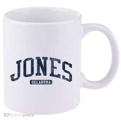 Jones Oklahoma Ok College Style Blue 11oz C Handle Ceramic Mug