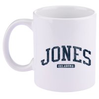 Jones Oklahoma Ok College Style Blue 11oz C Handle Ceramic Mug