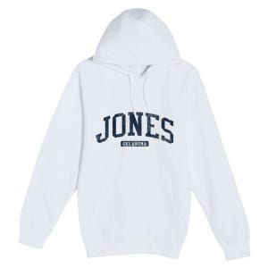 Jones Oklahoma Ok College Style Blue Premium Pullover Hoodie