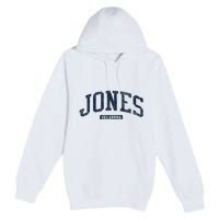 Jones Oklahoma Ok College Style Blue Premium Pullover Hoodie