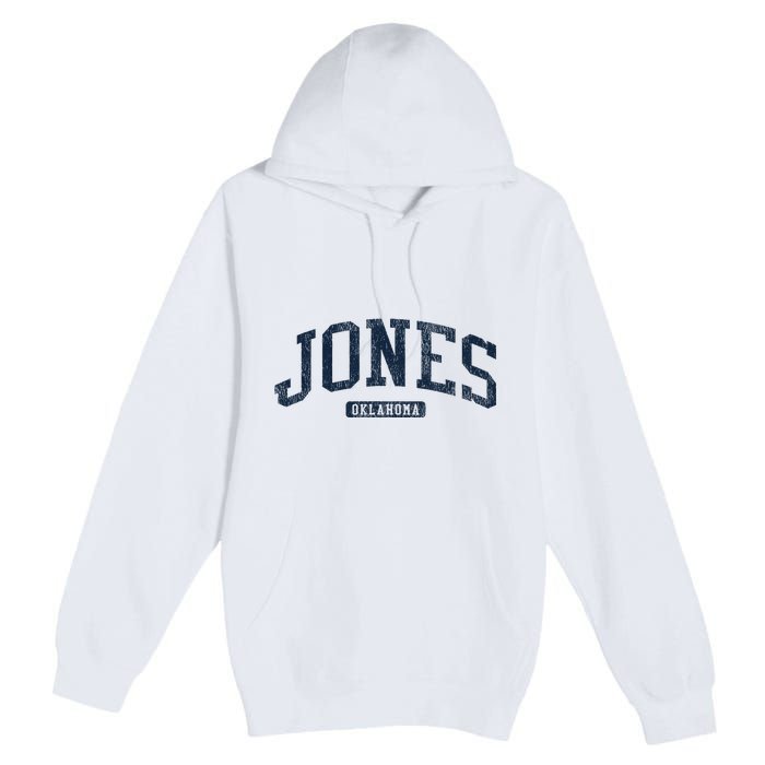 Jones Oklahoma Ok College Style Blue Premium Pullover Hoodie