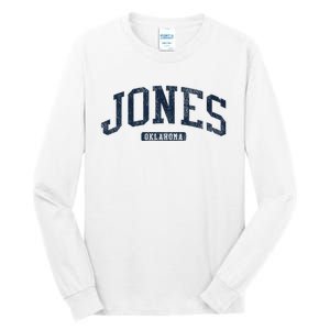 Jones Oklahoma Ok College Style Blue Tall Long Sleeve T-Shirt