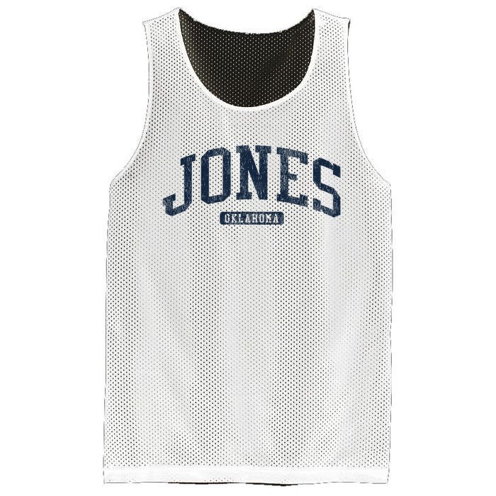 Jones Oklahoma Ok College Style Blue Mesh Reversible Basketball Jersey Tank