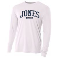 Jones Oklahoma Ok College Style Blue Cooling Performance Long Sleeve Crew