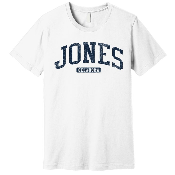 Jones Oklahoma Ok College Style Blue Premium T-Shirt