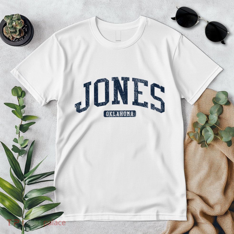 Jones Oklahoma Ok College Style Blue Premium T-Shirt