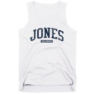 Jones Oklahoma Ok College Style Blue Tank Top